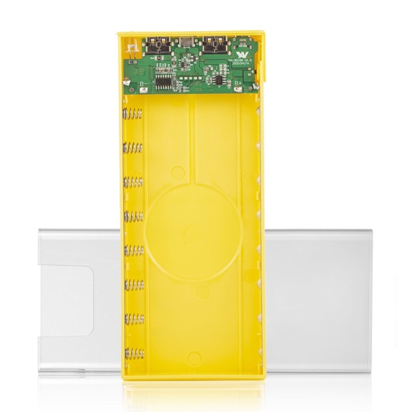 8x18650 Power Bank-skal Cover Mobil Power Bank- case Gör-det-själv-skal Förvaringslåda Laddare Löstagbar case Yellow