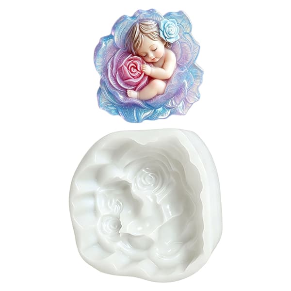 Roseformet silikonform for DIY-prosjekter og småting