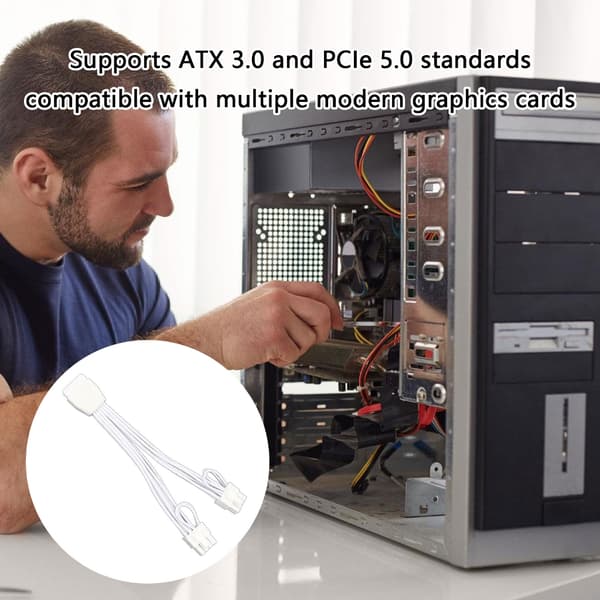 Dobbelt 8PIN til 16PIN (12+4Pin) GPU Strømsplitter Kabel Udskiftning til PC