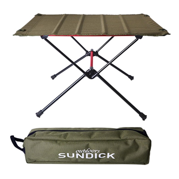 Utendørs ultralett campingbord, lite sammenleggbart bord for piknik BBQ Army Green