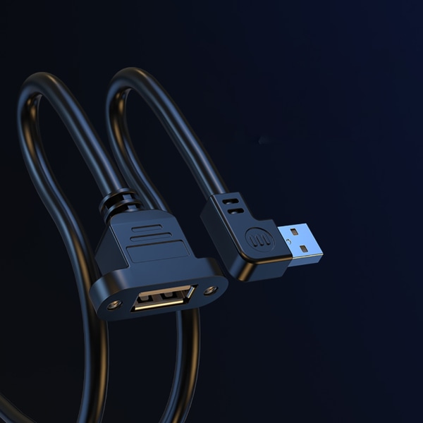 USB2.0-förlängningskabel med skruvhålspanel USB -förlängningssladd stöder laddning och höghastighetsdataöverföring Bärbar null - Down 1.5m