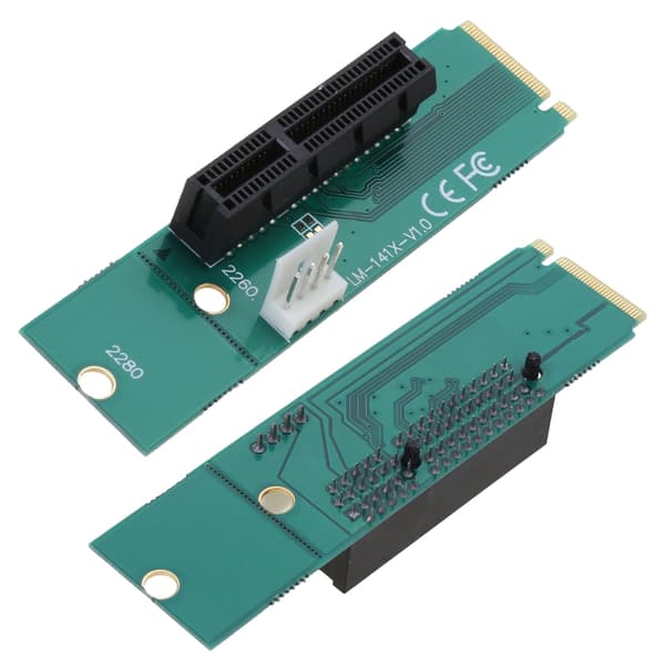 Adapterkort NGFF M2 til PCI-E 4X Riser-kortkabel Tilleggskort Erstatning