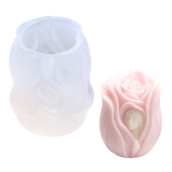 Rose Goddess Silikone Lysforme til Håndlavet Lys, Sæbe, Gips Ornament