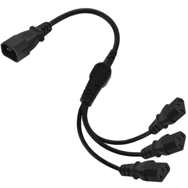 50 cm UPS Server C14 til Multiple C13 forlengelseskabel Strømledning Splitter Wire