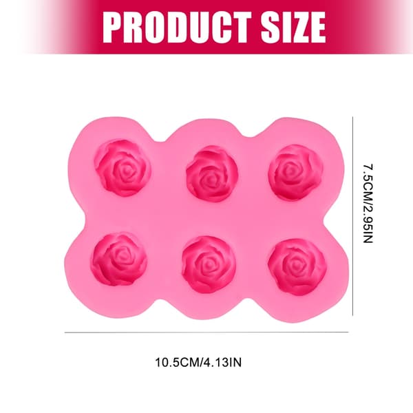 Blomster silikoneforme til kagepynt Cupcake Toppers Rose Fondantforme
