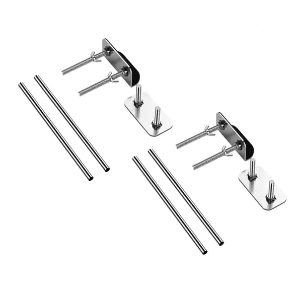 2 stk. rustfrie kjøkkenvaskfester i rustfritt stål for stabilitet