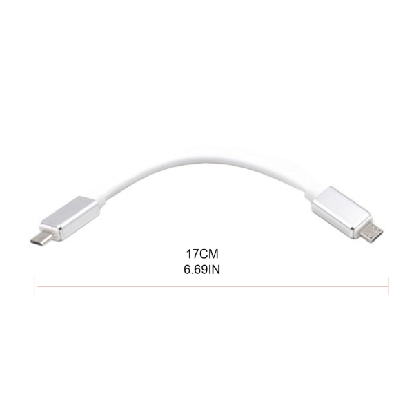 Micro USB till Micro USB OTG-kabel hane-hane anslutningskabel för telefon  surfplattor Kameraladdning Silver 3835 | Silver | 0.02 | Fyndiq
