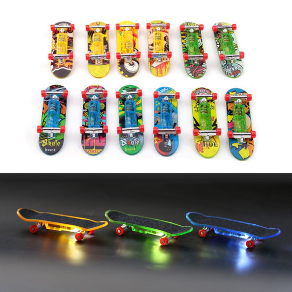 2st/pack Professionell Finger Skateboard Leksak LED-ljus för användning Gripbräda Hinder Gripbräda Parker Tävlingar null - 2pcs