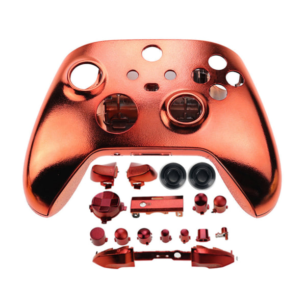Fuldt hus Shell Plating Case Cover med knap til Xbox Series X/S-controller
