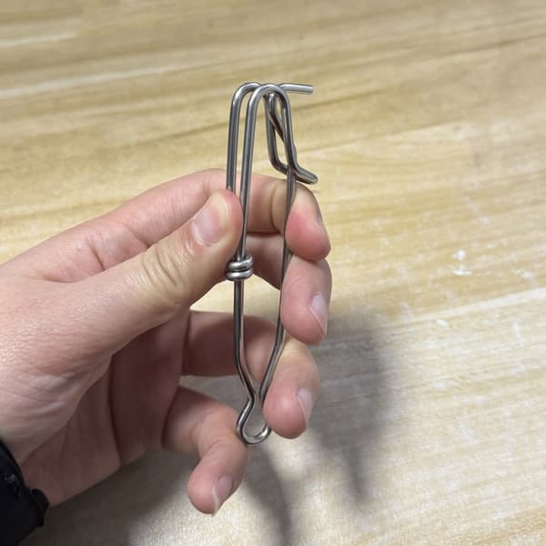 4 stk. Longline Grenbøjle Snap Swivels Rustfri Stål Krog Snap Pin