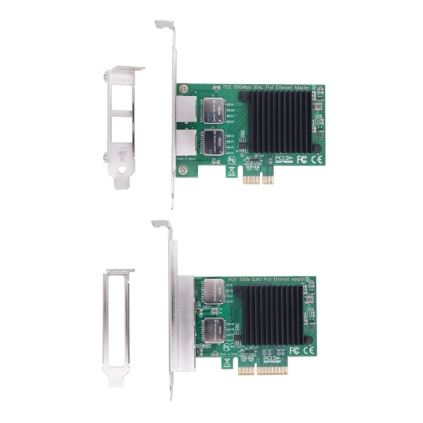 2/4 portar PCIE 4X Gigabit Ethernet nätverkskortserver 1000Mbps för stationär PC null - 4
