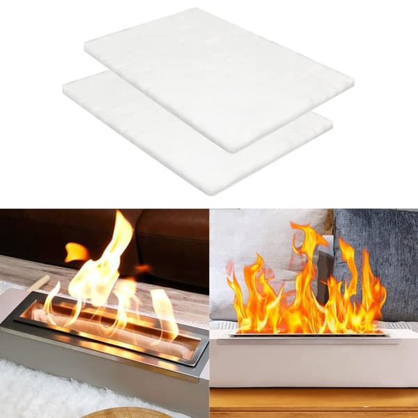 2/4/6 stk Stabil og holdbar Fiber Square Keramisk Uld til Bioethanol Firepits null - A