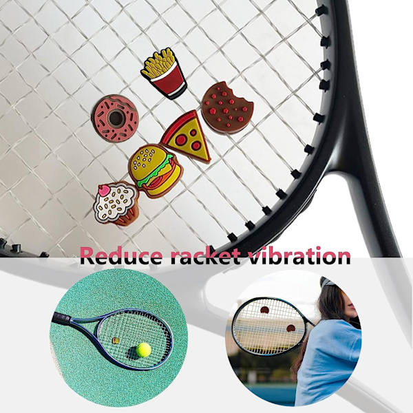 5 stk. søde formede tennisstreng-absorberende vibrationsdæmpere til tennis ketcher Fries