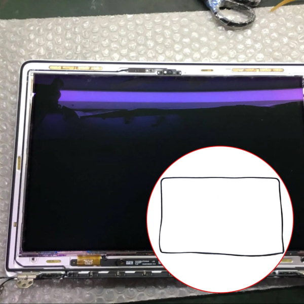 LCD Display Skärm Gummi Mellersta ram Bezel Trim Ring Byte för MacBook 11" A1370 A1465 2010-2015 År
