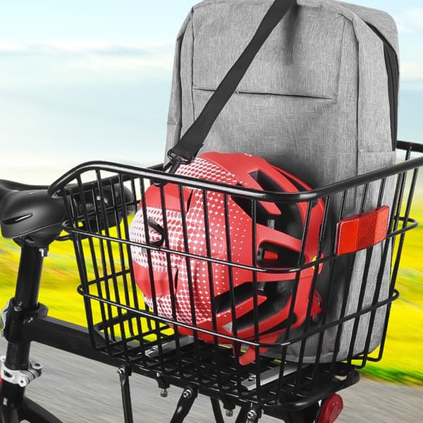 Vikbara Cyklar Korg med Foder Väska Metall Främre Styre Cykelkorg