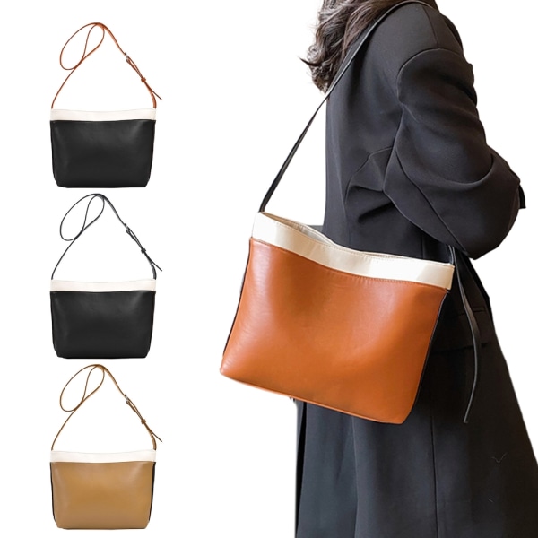 Mote skulderveske Håndvesker Pendleveske Casual Messenger Bag for kvinner Dame Brown