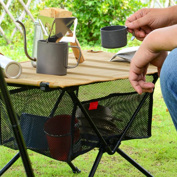 Hängande nätpåse Camping Utrustning Organizer Fällbart Bord Förvaringsväska