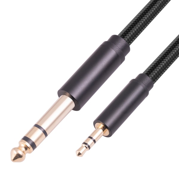 3,5 mm till 6,35 mm stereoljudkabel 1/4" till 1/8" kabel för hemmabio för bärbar dator 3m