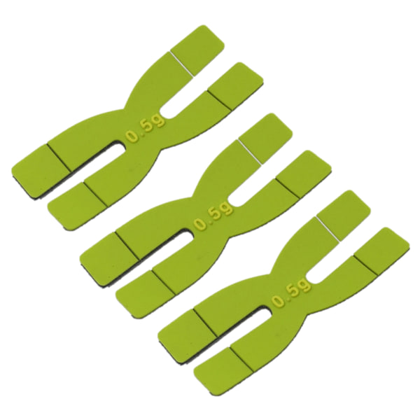 3 st Badminton 0,5 g Racket Head Balance Strips H-formad Tennis Racket Vikt Green