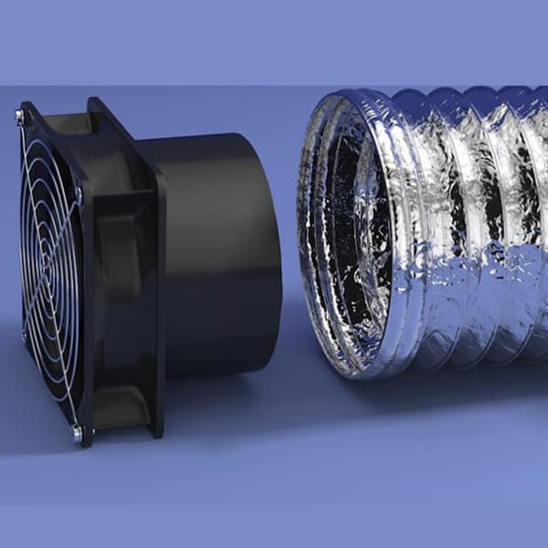 ABS Plastik 8cm Rørventilator Med USB Hastighedsregulator Til Industrielle Anvendelser