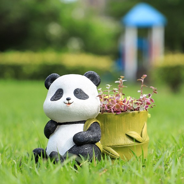 Rygkurv Panda Pen Holder Silikone Form Sukkulent Planter Form Pot Making Tool