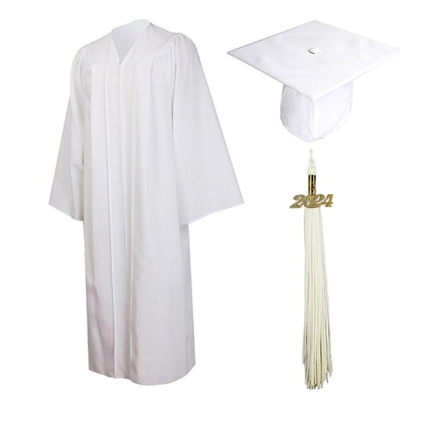 Gradueringskåpe med dusksett Gradueringskjoler Luer Dusker Sett Kvinner Mann Red 45