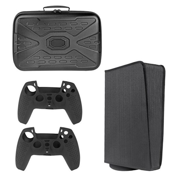 3-i-1 förvaringsväska för headset för fjärrkontroll + 2x Gamepad för case + värddammsäker cover för konsol