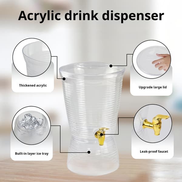 Vanndispenser i plast Drikkedispenser for fester Klar Drikkedispenser