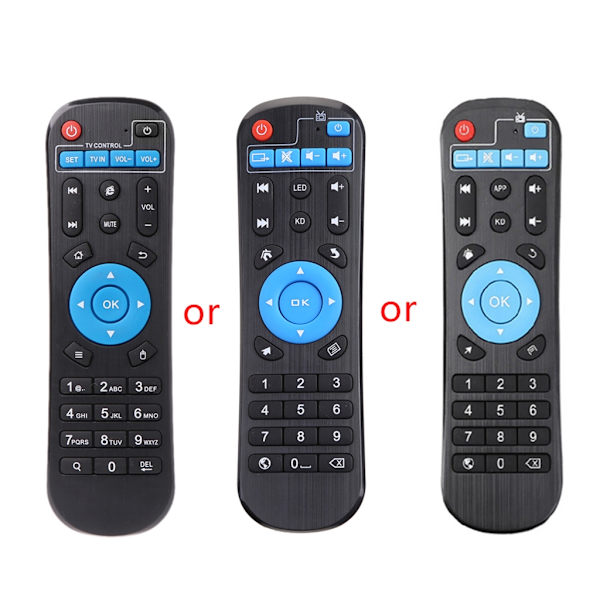 Erstatningsfjernkontroll for T95 HK1 MX10 X88 X96 TX6 TX3 MX1 H50 H96 S912 Android TV Box Set Top Box tilbehør