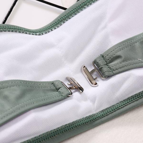 Seksikäs naisten bikinit - olkaimeton bandeau push-up -uimapuku uima-asu Green L