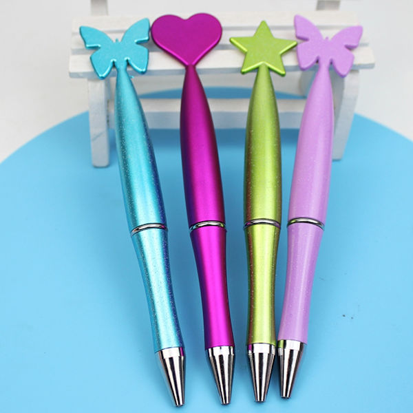 10x Butterfly kuulakärkikynä Twist Signature Pen Heart Star -paperikynä