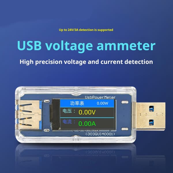Professionel USB-strømskærm med digitalt display strømmåler tester
