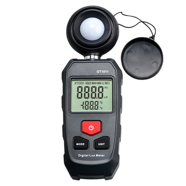 Illuminometer til lysmåling med LCD-display og temperaturaflæsning