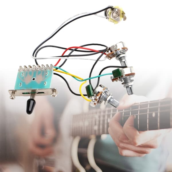 Modulært gitarledningssystem Gitar kretsmontering ABS-tekstur for pickuper