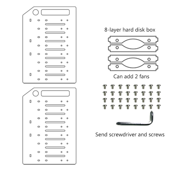 Harddiskstativ Mekanisk Harddiskholder Udvidelsesbeslag Ekstern 3.5 Desktop Transparent Akryl Harddiskboks