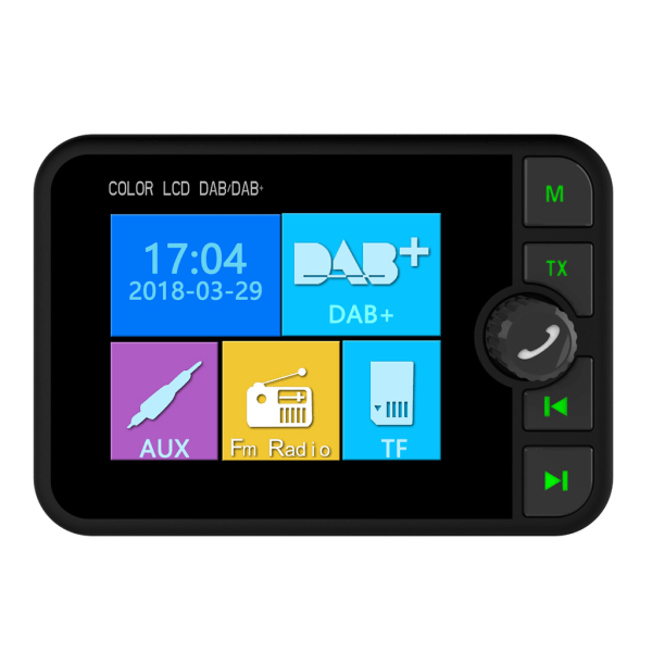 Dab Radio Digital Signal Broadcast-mottagare Dab+ Bil Bluetooth-kompatibel Mp3 Fm