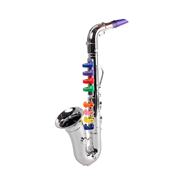 Barn Trumpet med ljud Trumpet Leksak Musikinstrument Leksaker för barn Lärande Silver