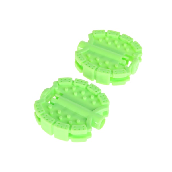 1 par barncykelpedaler bred plattform platt pedal halkfria cykeldelar Green