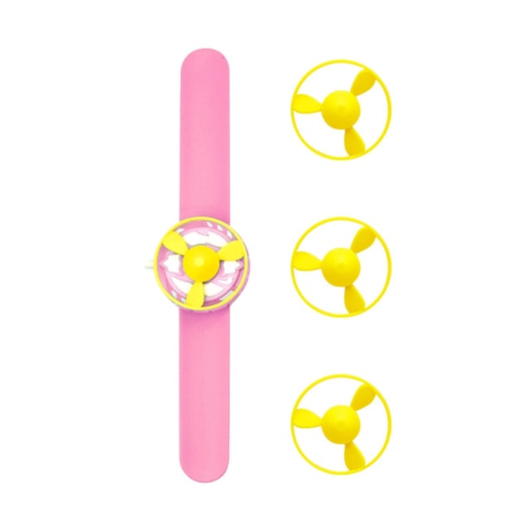 Barn watch på Gyroskopringar Flygande armband BambuTrollslända Roterande hastighet TopFlyer Space Party Favor Pink