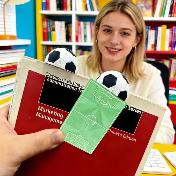 Grøn Hvid Fodboldstil Sidebogmærke Bærbart Bærbart Til Studenter Fan