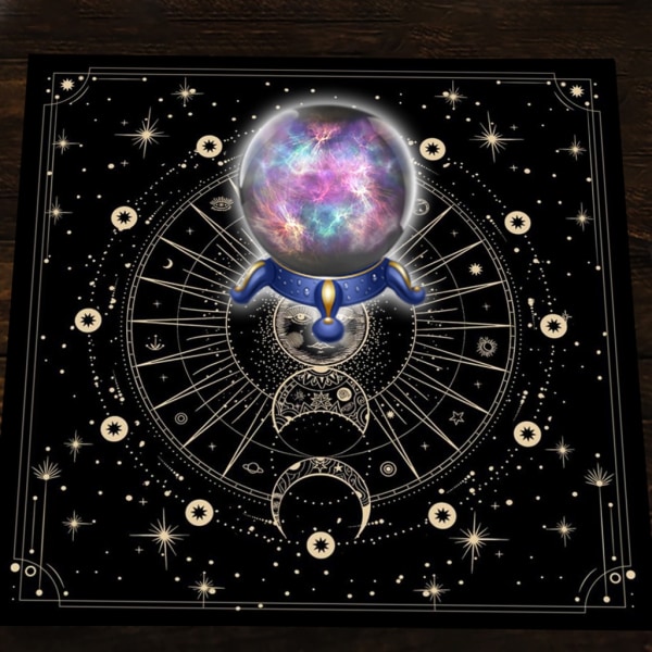 Metafysisk spelmatta Pendel spådomar Altar Bordsduk Brädspel Card Pad 75x75cm
