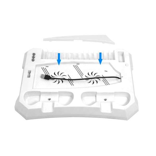 för PS 5 Headsethållare Kylsystem Stativ Laddningsstationer Magnetisk dongel White