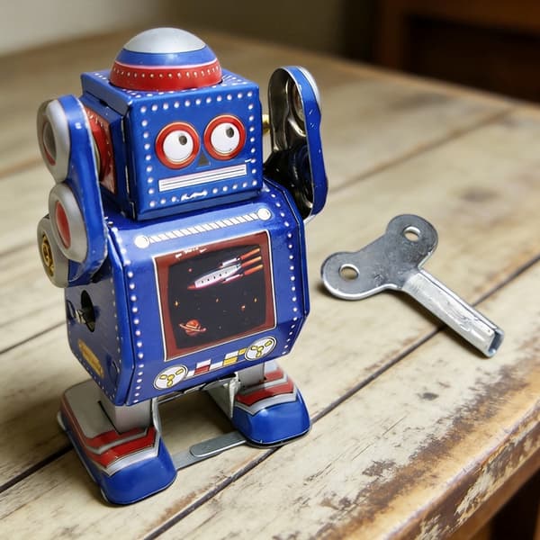 Retro Robot Gående Plåtleksak Unikt Samlarobjekt För Heminredning