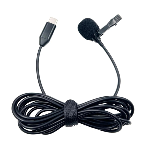Bärbar USB C-mikrofon Professionell inspelningslösning för telefon 15-serien 1.5M