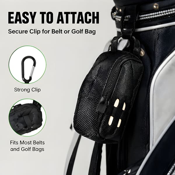 Golfboldholderpose med 3 boldopbevaring til brug på driving range