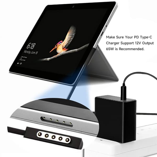 Surface Connect - USB C -latauskaapeli virtajohto Surface Pro 1 2RT:lle