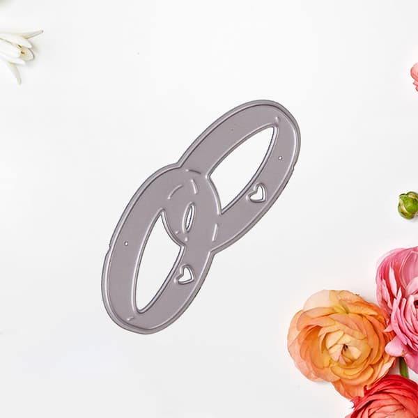 Bryllupsringe Metalskære Dies til DIY Scrapbooking Dagbogsudsmykninger