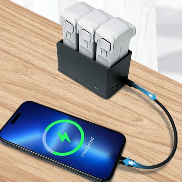 100W Intelligent Flight Batteriladestasjon for Mini 3/4 Droner