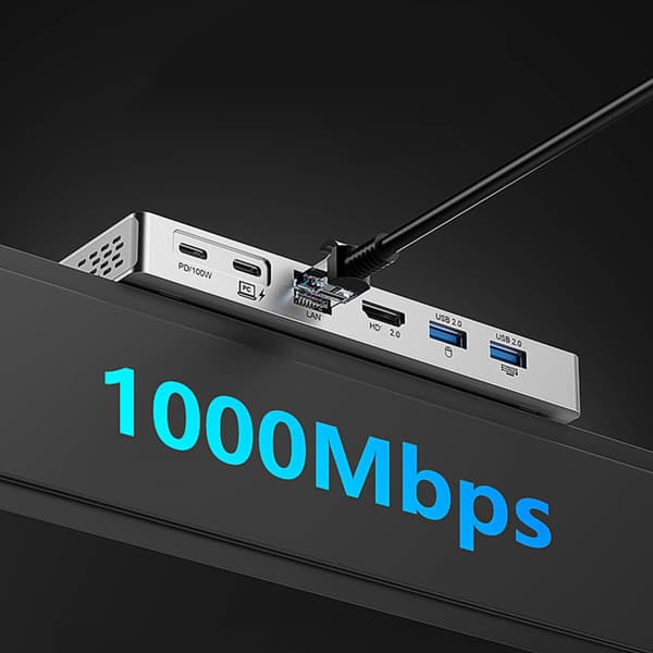 14-i-1 USB C Dock Aluminium 4K HDTV 10 Gbps USB 3.2 Gen2 100WPD til bærbar computer