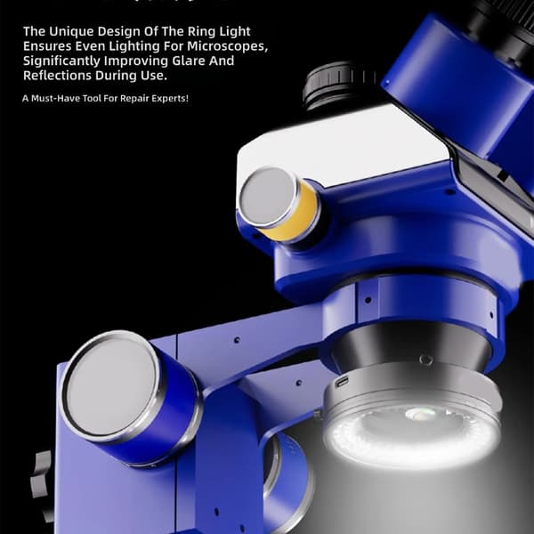 Justerbar 72 LED-ringlys-belysning til stereomikroskop og kamera